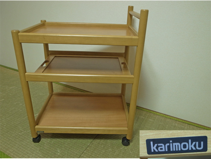 karimoku カリモク家具》☆キッチンワゴン ☆ 木製 ☆K473 ,《karimoku