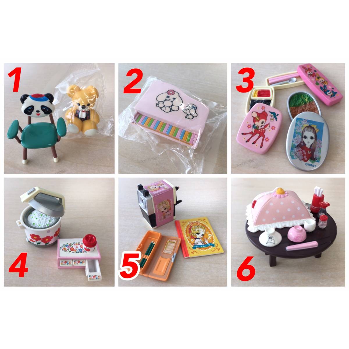 宇山あゆみコレクション⭐︎わたしの想い出カプセル全6種セット わたしの想い出カプセル 宇山あゆみコレクション 宇山あゆみ バンダイ