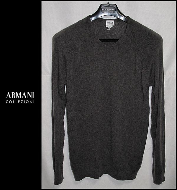  ＜極 ＞アルマーニ＜ARMANI COLLEZION：Cashmere 100＞Crew neck ニットカットソ－＜48＞(セーター)｜売買されたオークション情報、yahooの商品情報をアーカイブ公開 - オークファン 男性用