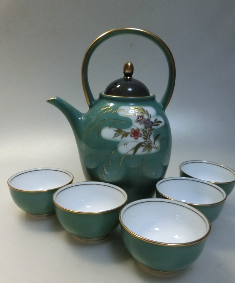 ノリタケ 茶器揃 金彩 湯呑み 5客 急須 セット 【公式通販】