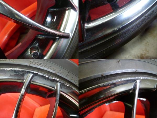 中古4本 WORK ワーク STEEZ NICROSS 16-5.5J +45 100 4H + クムホ