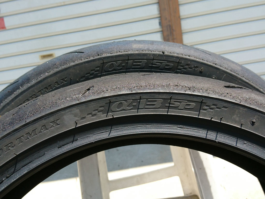ダンロップ SP α-13 Hレンジ 前後セット 110⁄70R17 α13sp 110⁄70 140