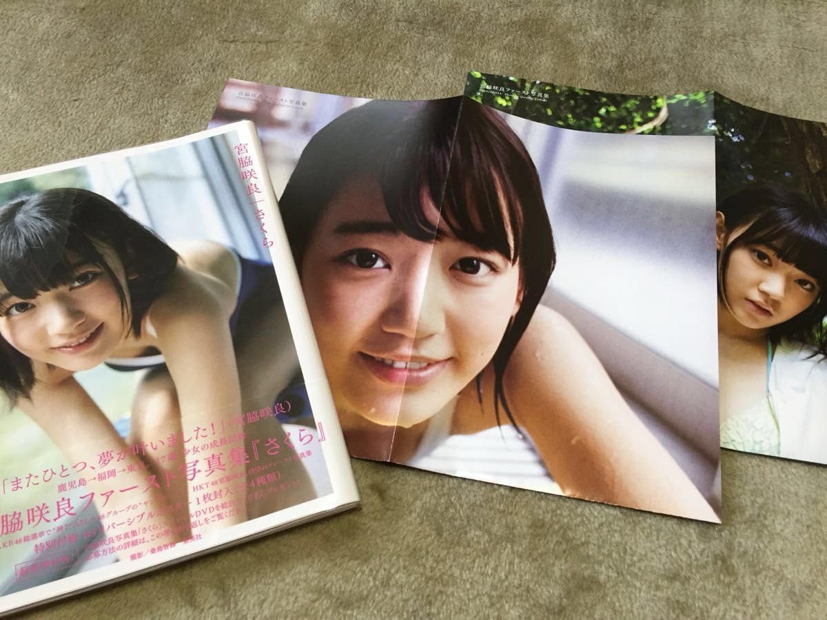 AKB48 HKT48 宮脇咲良 グッズ まとめ売り (バッジ キーホルダー 写真集