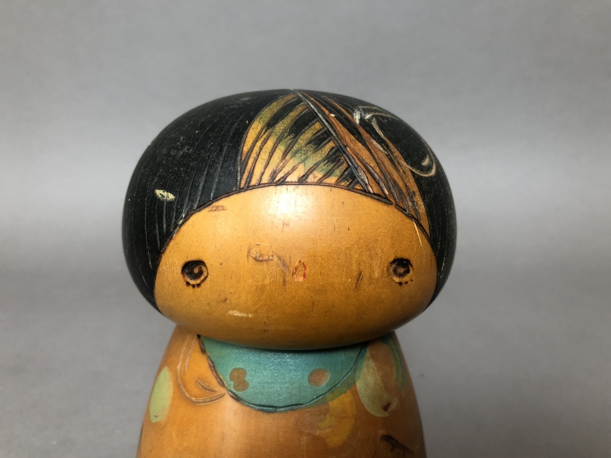 郷土玩具　こけし　女流こけし作家　福島汪江作　ひろえこけし　汪江こけし　伝統工芸　置物　インテリア　レトロ　⑨