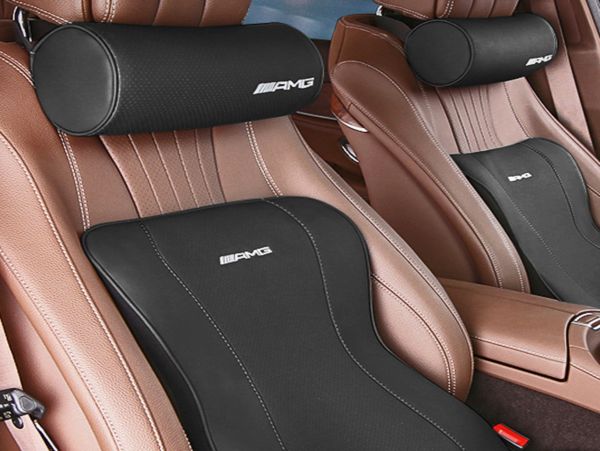 ◇BENZ◇AMG高級ウレタンネッククッション黒2個⁄ベンツ⁄W204⁄W205