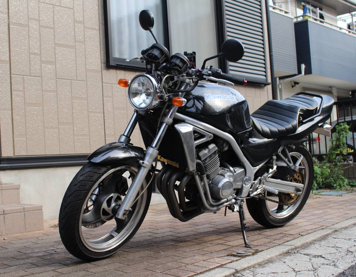 カワサキ バリオス初期型 エンジン好調 モリワキショート管バックステ 