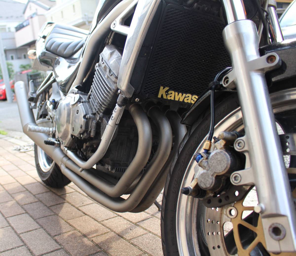カワサキ バリオス初期型 エンジン好調 モリワキショート管バックステ 