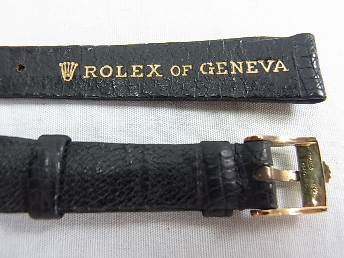 純正ロレックス 小型女性用ベルト&尾錠裏側にROLEXSA SWISS PLAOUEG
