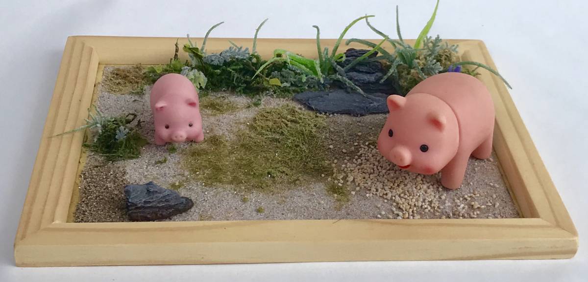 ラスト出品　ジオラマベース 小さなお庭 ミニフィギュア・シルバニアファミリー等に C_3