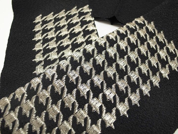 ロマン着物 洗える半衿 粋と粋 千鳥 縮緬刺繍 新品 b862
