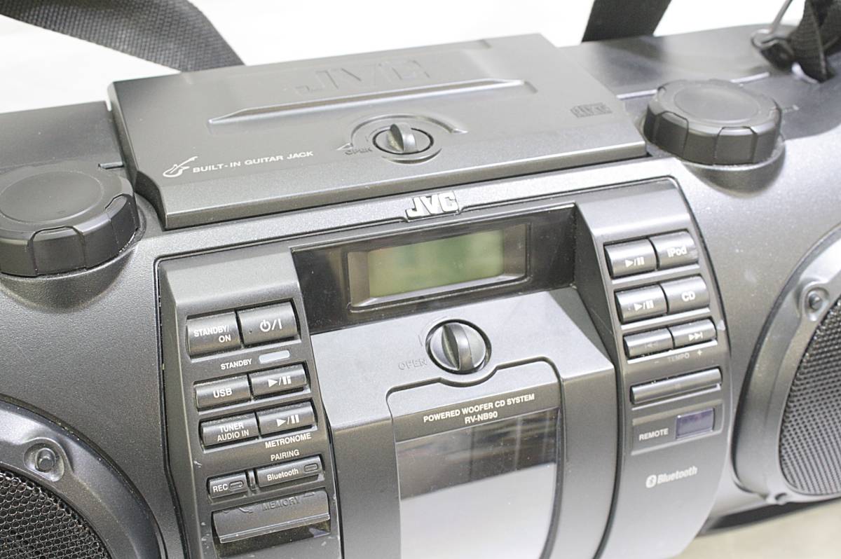 ジャンク品 JVC Victor パワードウーハーCDシステム RV-NB90-B CDと ジャンク品 JVC Victor パワードウーハーCDシステム RV-NB90-B CDと