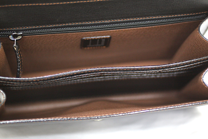 dunhill/ダンヒル レザー セカンドバッグ ダイヤルロック式 黒 ダーク