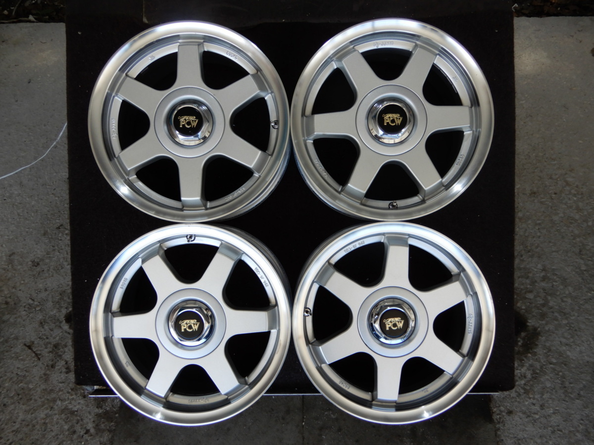 G/C874-39★PCWホイール4本 15×6.5J 4穴　5穴　PCD114.3 ET+45 セール
