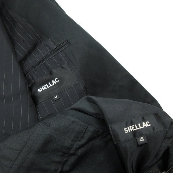 美品　SHELLAC シェラック スーツ 3点セット　シルク　 黒　日本製 SHELLAC レザーとスーツで表現する世界観 | 新作 2026年最新SHELLAC スーツ