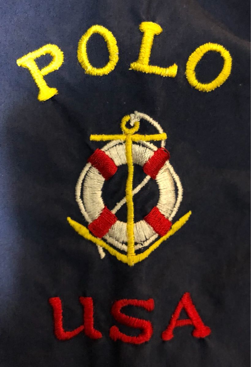 希少 90s POLO RALPH LAUREN マリン 開襟シャツ ラルフローレン M