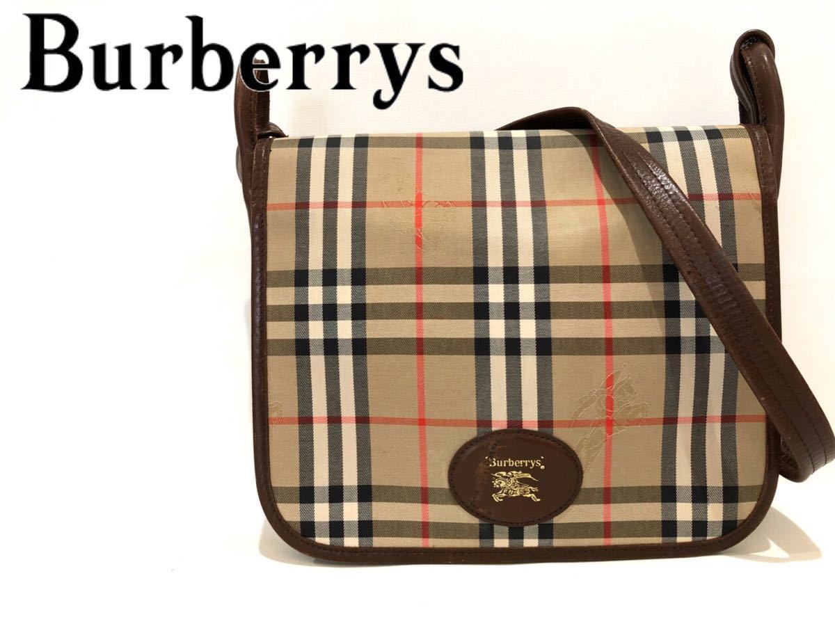 良品!!Burberrys オールド バーバリー☆ノバチェック レザー 