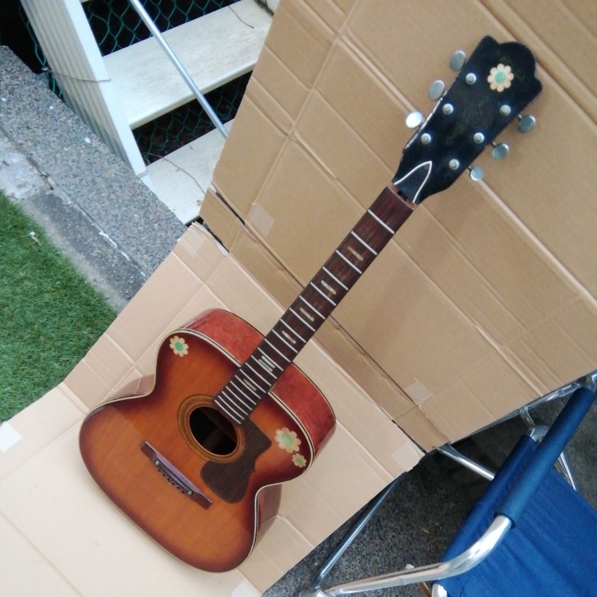 ♪春日楽器 KASUGA アコースティックギター モデル不明 1968年製 中古 