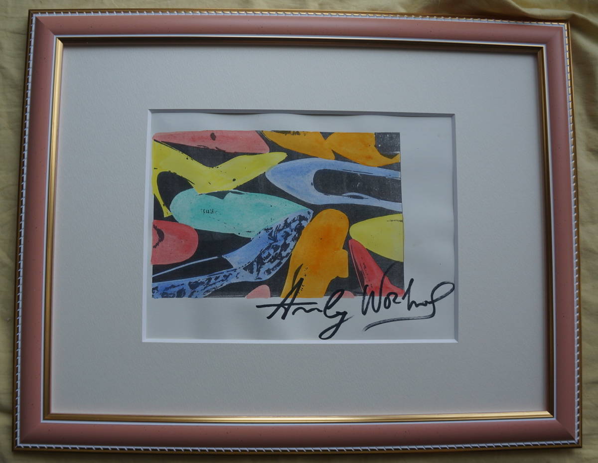 Artworks]アンディ・ウォーホル|ハイヒール|水彩|肉筆|原画|鑑定書