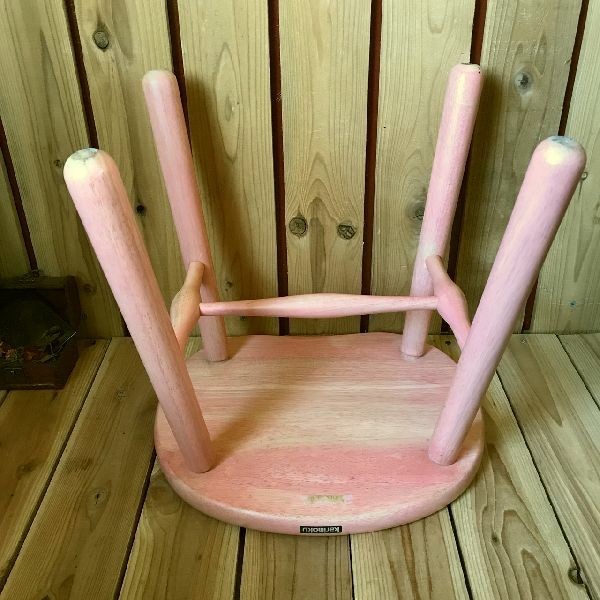 ≫90'sヴィンテージ*karimokuカリモク*古いウッドスツール*木製チェア