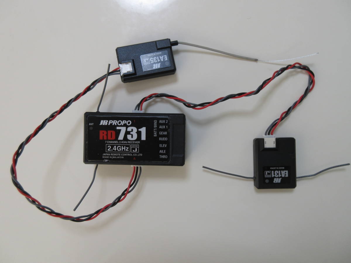 日本遠隔制御/JR PROPO 7ch DSMJ 2.4GHz レシーバー RD731 受信機
