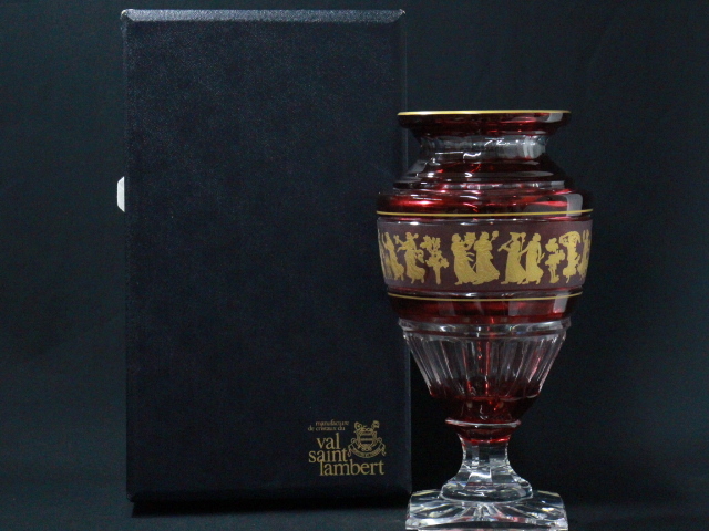 ヴァルサンランベール　 Val Saint Lambert花瓶ベルギー王室御用達 ☆val saint lambert 花瓶☆ ベルギー/クリスタル/ヴァルサン