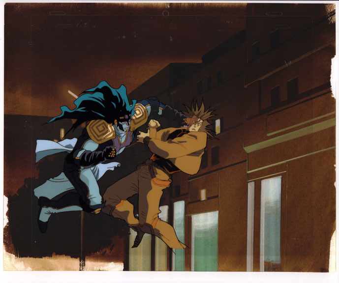 ジョジョの奇妙な冒険 OVA版 セル画 スタプラ ディオ パンチ 動画