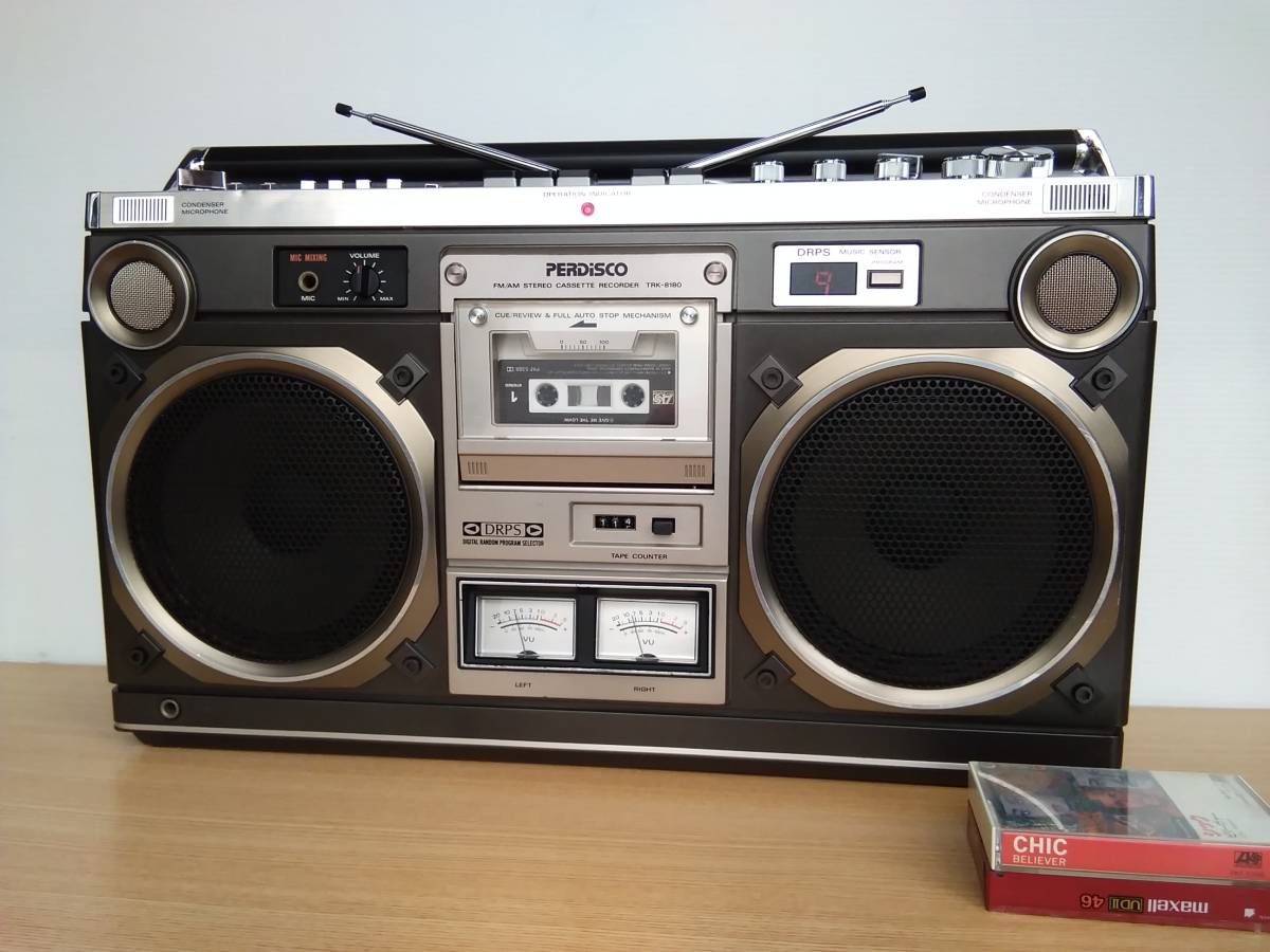 HITACHIラジカセretroパディスコTRK8180＊中古動作品＊，レトロな