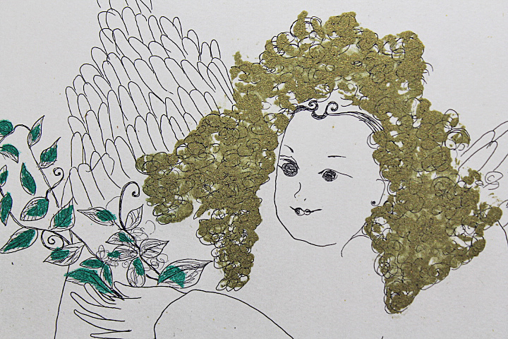 □フジ子・ヘミング 【天使】 銅版画 サイン有り エディション有り