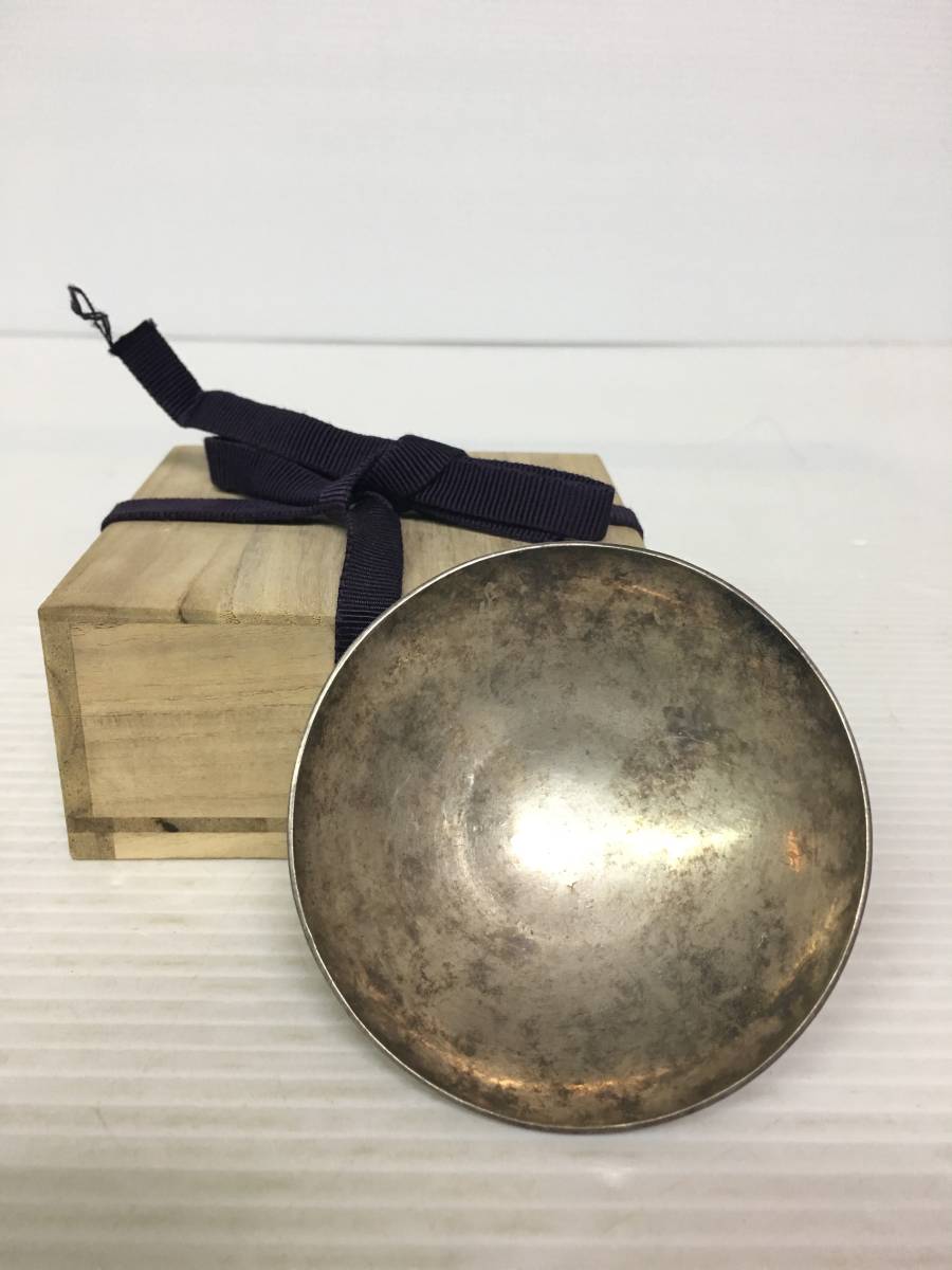 ◎純銀製 銀杯◎木箱付◎ 銀盃 木製箱入り純銀製 盃 0