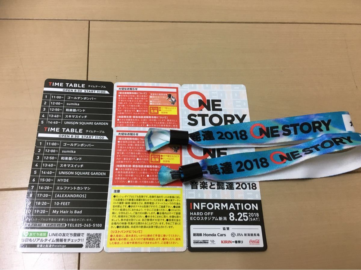 送料無料】音楽と髭達 大人チケット 2枚 リストバンド 音髭 音楽と 送料無料】音楽と髭達 大人チケット 2枚 リストバンド 音髭 音楽と