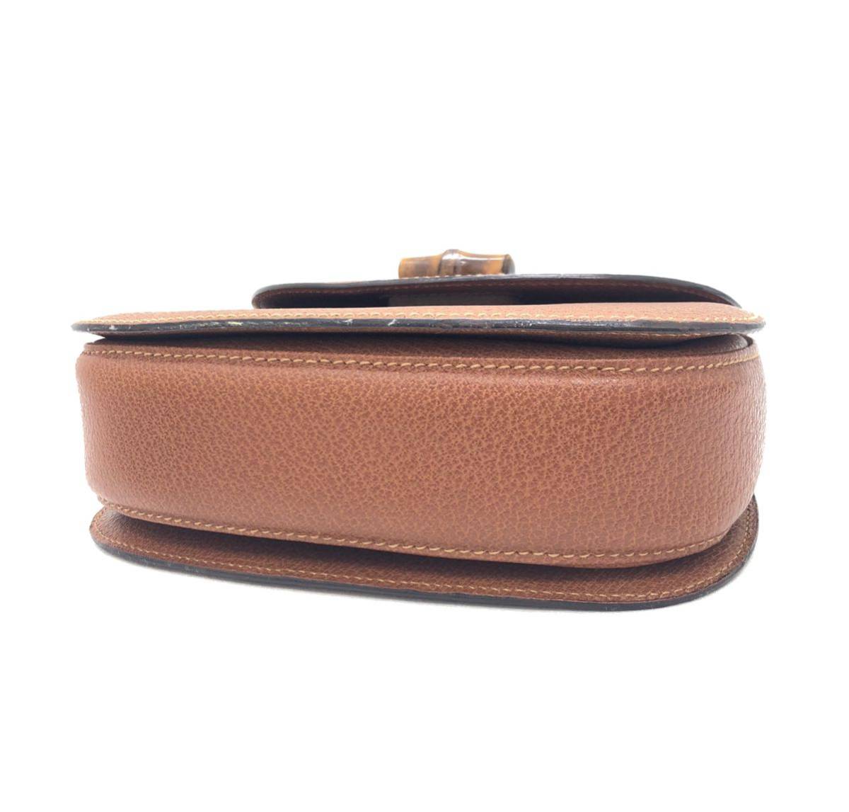 ◇極美品 GUCCI グッチ バンブー 2WAYバッグ ピグスキン ブラウン 