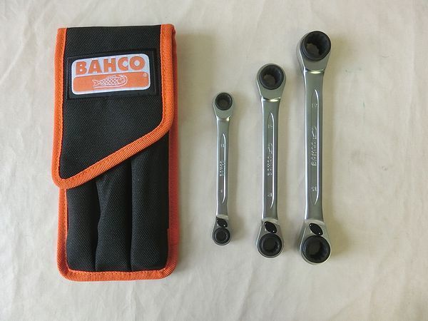 【中古品】 BAHCO リバーシブルラチェットレンチセット