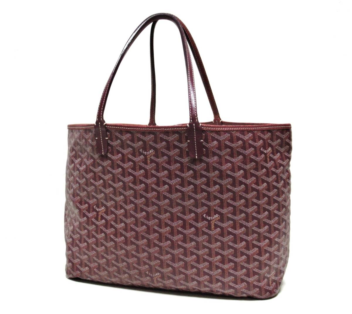 本物 1円 ゴヤール サンルイPM ボルドー トートバッグ GOYARD ゴヤール トートバッグ ボルドー サンルイ バッグ PVC