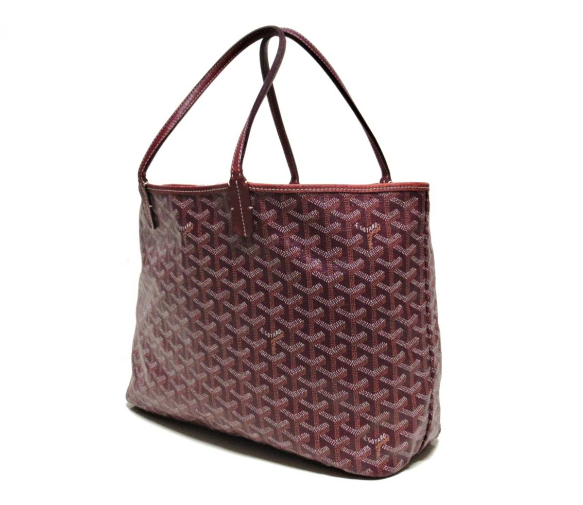 本物 1円 ゴヤール サンルイPM ボルドー トートバッグ GOYARD ゴヤール トートバッグ ボルドー サンルイ バッグ PVC