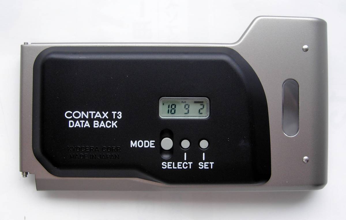 CONTAX T3 DATA BACK コンタックス T3 データ バック シルバー系 実写