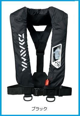 ダイワ DF-2007 ブラック ウォッシャブル ライフジャケット 肩掛けタイプ自動膨脹式 国土交通省型式承認品 DAIWA 新品 船舶検査対応