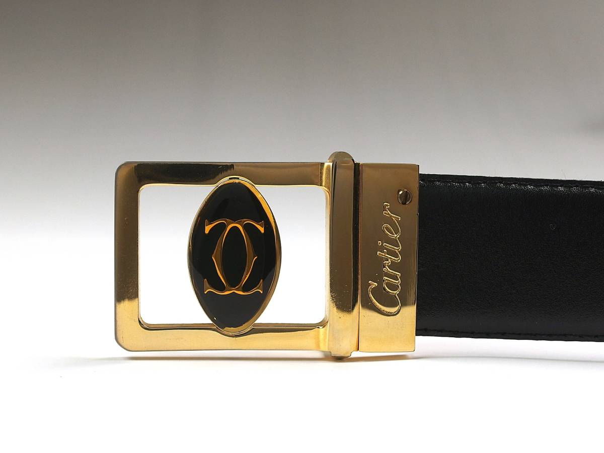 Cartier ◇◇Cartier カルティエ ベルト レザー リバーシブル ブラック