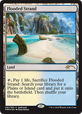 ☆MTG 日本選手権 プロモ FOIL 英語版 溢れかえる岸辺/Flooded Strand