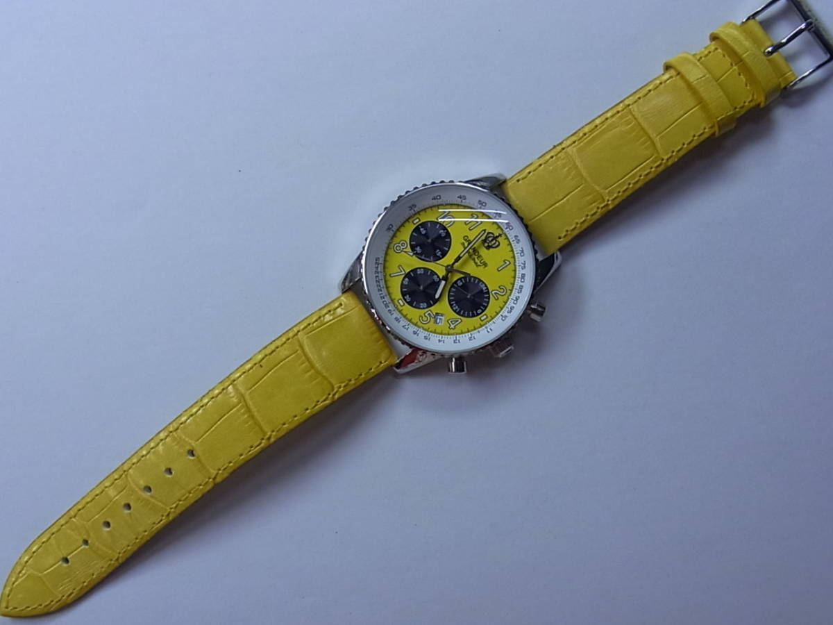 100円～美品 GRANDEURグランドール メンズ クォーツ クロノグラフ 
