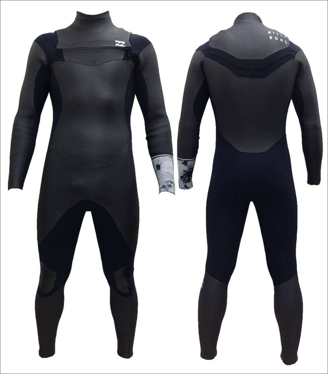 日本製 BILLABONG フロントジップ 美品 セミドライ 5/3mm L ウェット