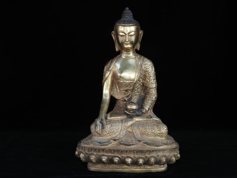 早期収集 銅製金鍍 大日如來 阿弥陀仏 古仏像 密宗仏像 極珍