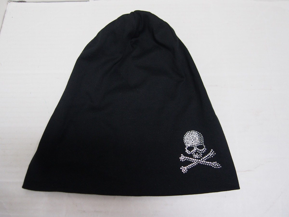 美品 mastermind JAPAN gingam スワロ スカル ビーニー ニット