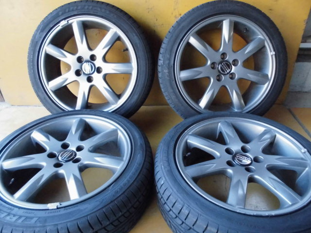 EA3107 ボルボ 純正アルミ 夏タイヤ 2017年製 FIRESTONE 215/45R17 4本セット バリ山 7J +43 108 V70 V90 C70 S60 S70