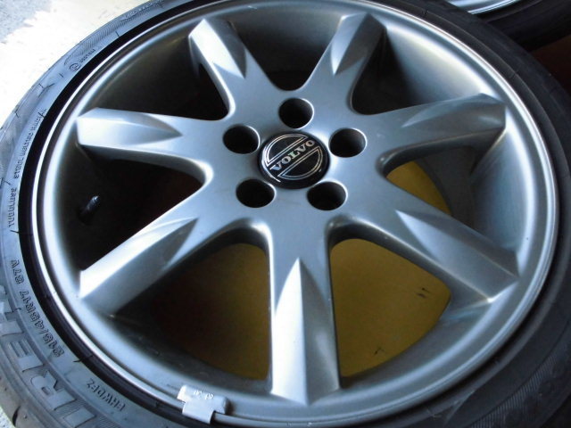 EA3107 ボルボ 純正アルミ 夏タイヤ 2017年製 FIRESTONE 215/45R17 4本セット バリ山 7J +43 108 V70 V90 C70 S60 S70