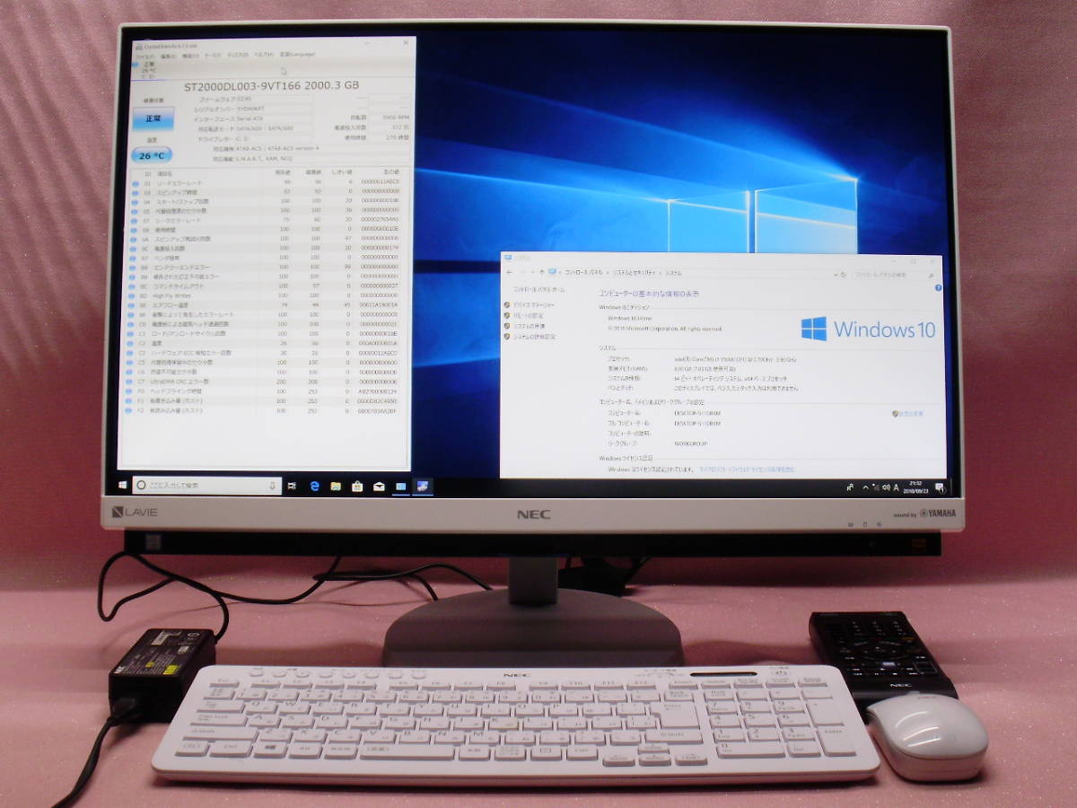 NEC LAVIE Desk All-in-one Core 8GB i7-7500U : 一体型 PC-DA770GAR 