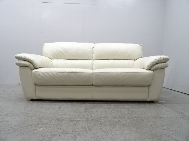 T8867◇展示品◇レザーワールド◇総革◇2人掛ワイドソファ