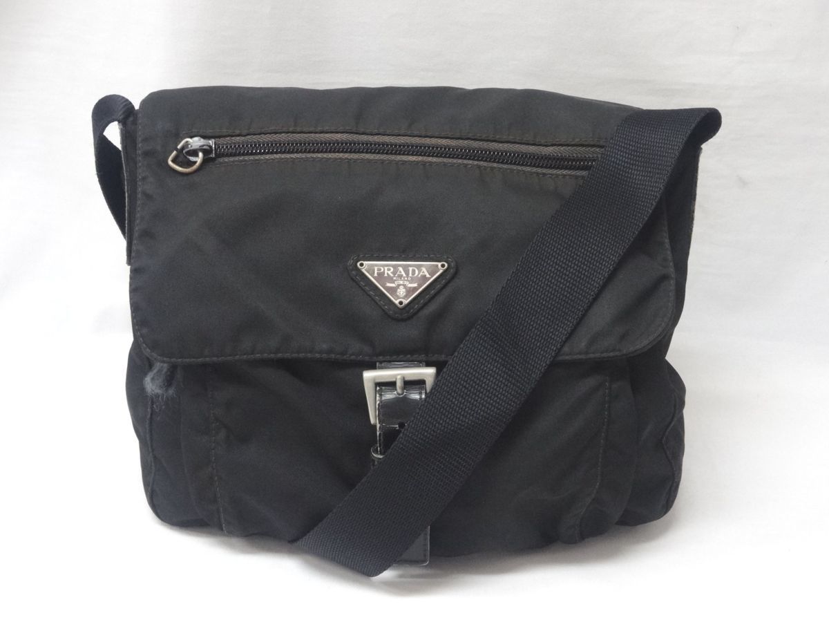 美品！】PRADA ショルダーバッグ ギャランティカード付き ブラック 