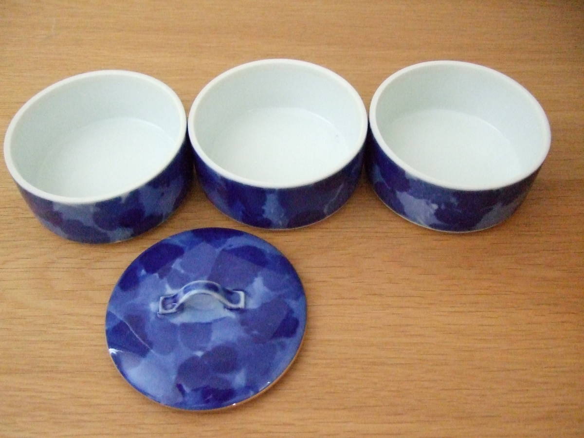 深川製磁 みのり 青磁 茶漬け揃 絵変り 茶碗 飯碗 5客セット 箱付
