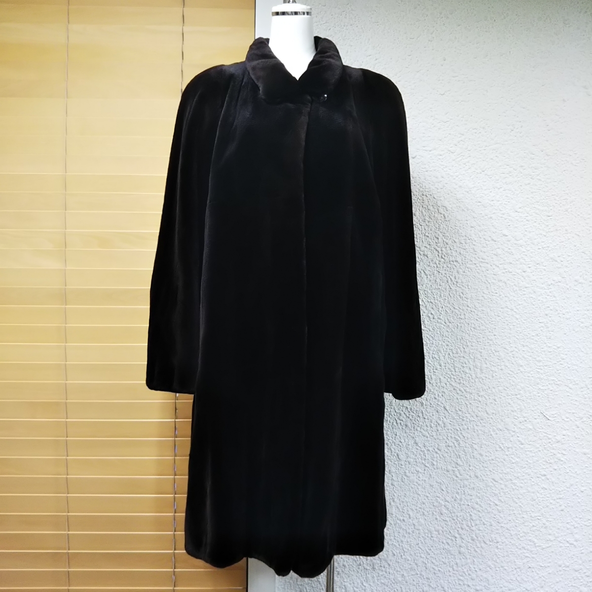 LUNELOURAN☆シェアードミンク ミディアムロング毛皮コート サガミンク 