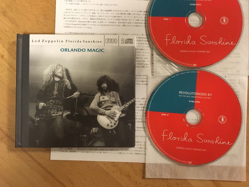 希少盤　Led Zeppelin Florida Sunshine. Orlando Magic (Empress Valley Supreme Disc EVSD 225/226)